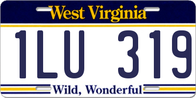 WV license plate 1LU319