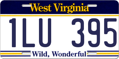 WV license plate 1LU395