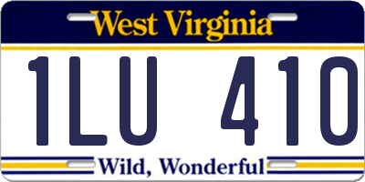 WV license plate 1LU410