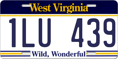 WV license plate 1LU439