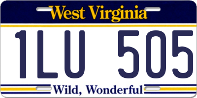 WV license plate 1LU505