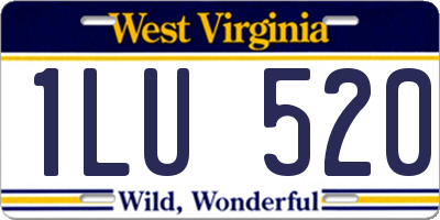 WV license plate 1LU520