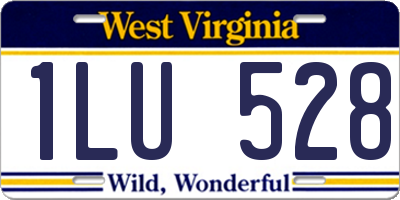 WV license plate 1LU528