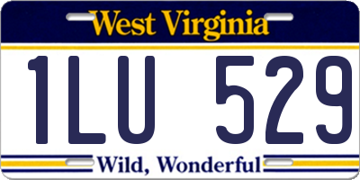 WV license plate 1LU529