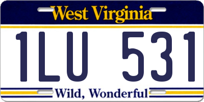 WV license plate 1LU531