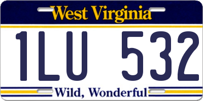 WV license plate 1LU532