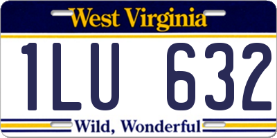 WV license plate 1LU632