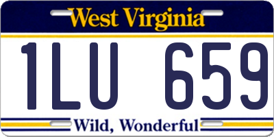 WV license plate 1LU659