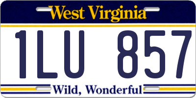 WV license plate 1LU857