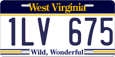 WV license plate 1LV675