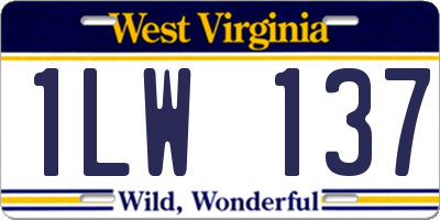 WV license plate 1LW137