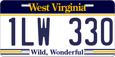 WV license plate 1LW330
