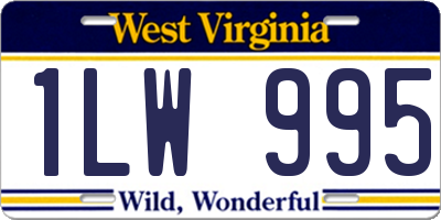 WV license plate 1LW995