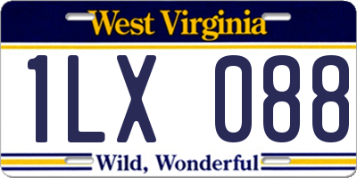 WV license plate 1LX088