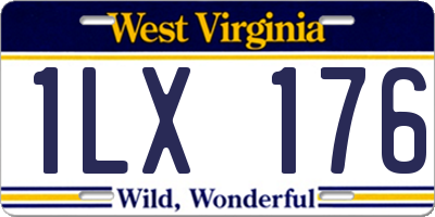 WV license plate 1LX176