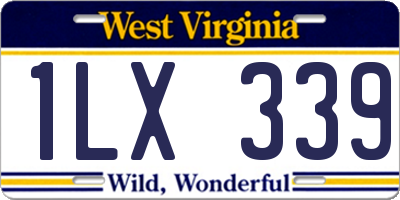 WV license plate 1LX339