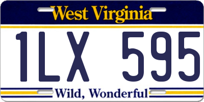 WV license plate 1LX595