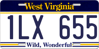 WV license plate 1LX655