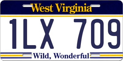 WV license plate 1LX709
