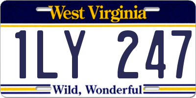 WV license plate 1LY247