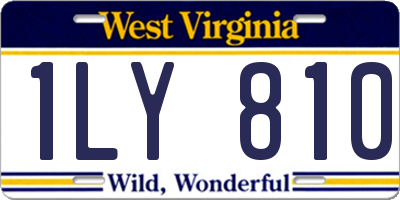 WV license plate 1LY810