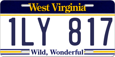 WV license plate 1LY817