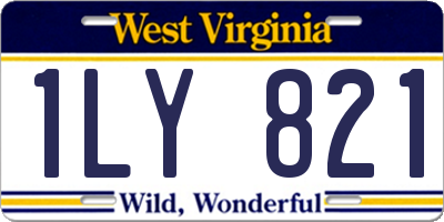 WV license plate 1LY821