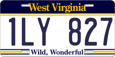 WV license plate 1LY827