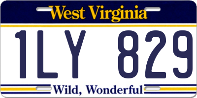 WV license plate 1LY829