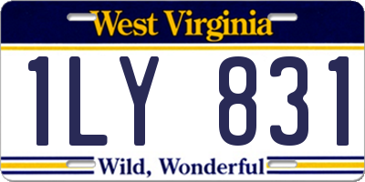 WV license plate 1LY831