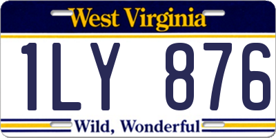 WV license plate 1LY876