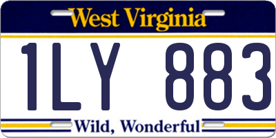 WV license plate 1LY883