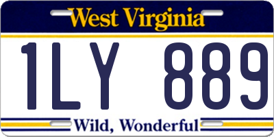 WV license plate 1LY889