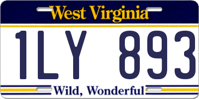 WV license plate 1LY893