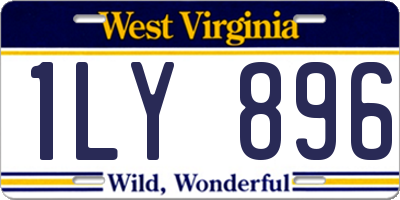 WV license plate 1LY896