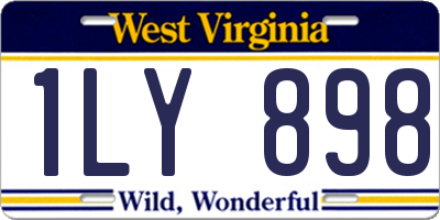 WV license plate 1LY898