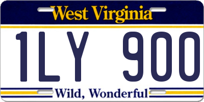 WV license plate 1LY900