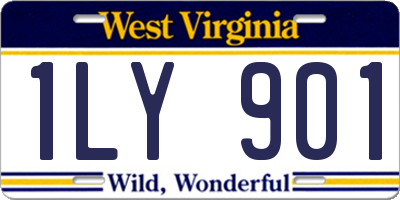 WV license plate 1LY901