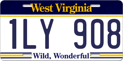 WV license plate 1LY908