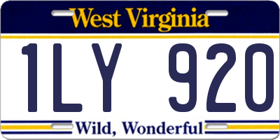 WV license plate 1LY920