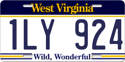 WV license plate 1LY924