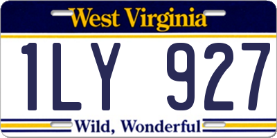 WV license plate 1LY927