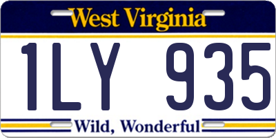 WV license plate 1LY935