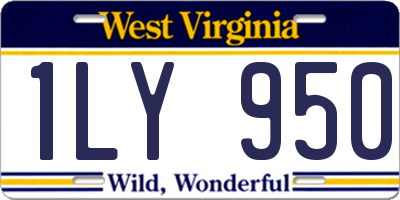 WV license plate 1LY950