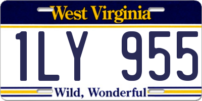 WV license plate 1LY955