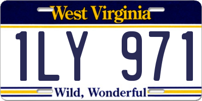 WV license plate 1LY971