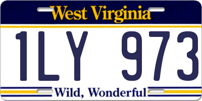 WV license plate 1LY973