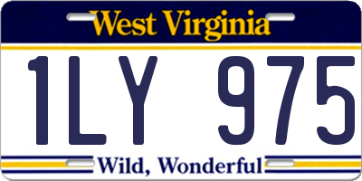 WV license plate 1LY975