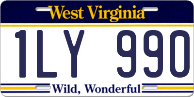 WV license plate 1LY990