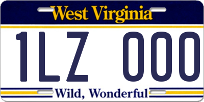 WV license plate 1LZ000